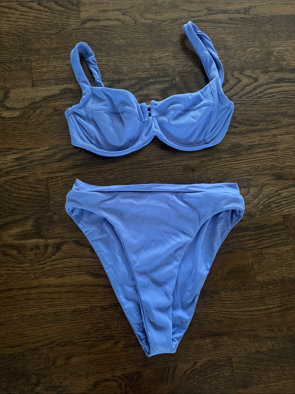 Everything But Water Women’s Ribbed Underwire Bikini Set